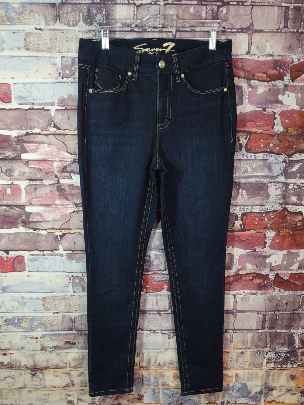 Seven7 Dark Indigo Skinny Jeans